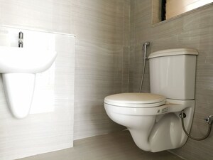 Bathroom in 1.5 BHK Apartment at Runwal Gardens Phase 2, Dombivli East – for Rent