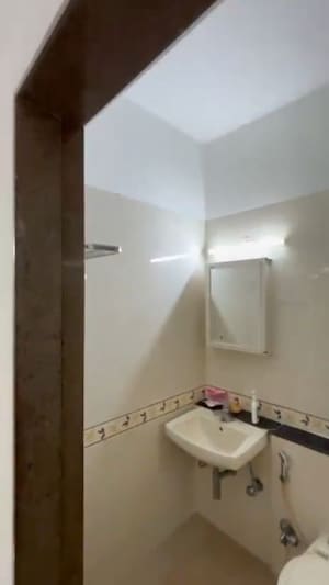 Bathroom in 1 BHK Apartment at K Raheja Heights, Malad East – for Rent