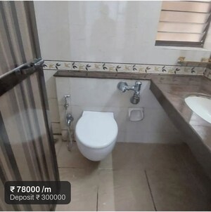 Bathroom in 2 BHK Apartment at K Raheja Heights, Malad East – for Rent