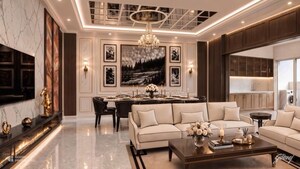 Living Room in 5 BHK Villa at Godrej Florenne, Soukya Road – for Sale