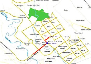  Shop – Map Location View at Harsha Mall, Alpha 1 Greater Noida - for Sale