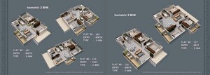 Floor Plan in 2 BHK Apartment at KBR Prime, Hoskote – for Sale
