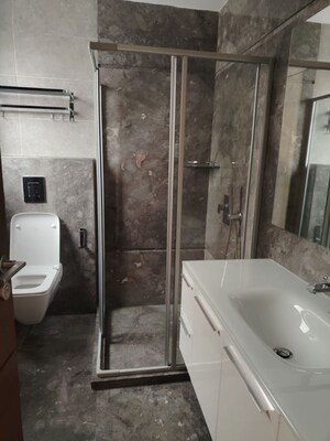Bathroom in 4 BHK Apartment at Vasant Vihar – for Rent