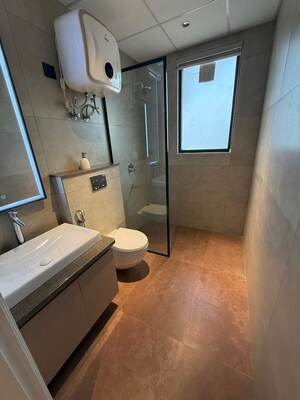 Attached Bathroom in 3 BHK Apartment at Krishna Atlantis Heights, High Ground – for Sale