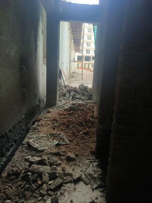 Building Lobby in 3 BHK Apartment at Raj Nagar Extension – for Sale