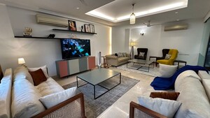 Living Room in 3 BHK Apartment at Defence Colony – for Rent
