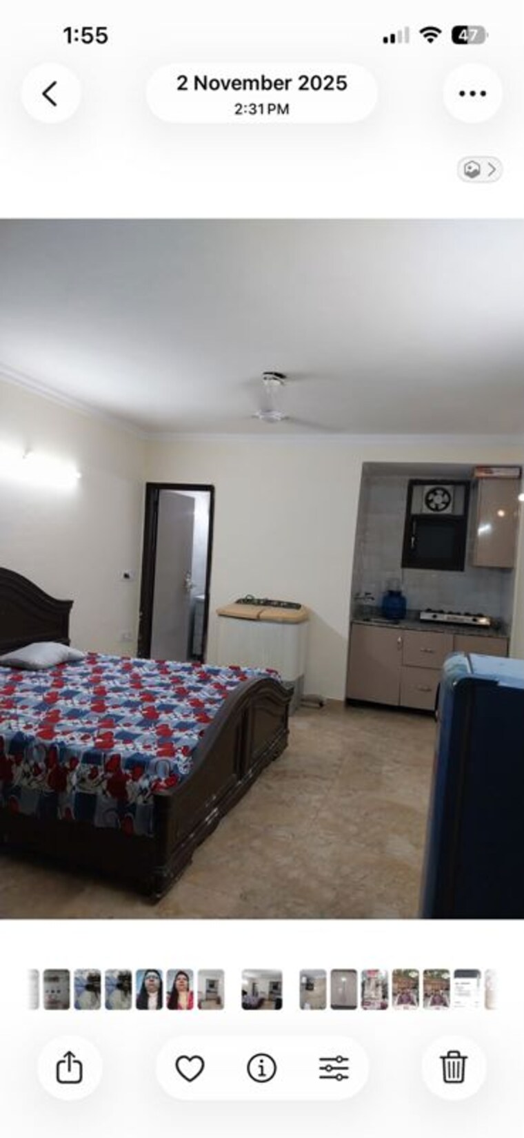 Bedroom, paryavaran complex 1 RK 400 Sq.Ft. Builder Floor In Paryavaran Complex Delhi 10790520