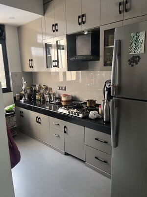 Kitchen in 3 BHK Builder Floor at Unitech South City II, Sector 50 – for Rent