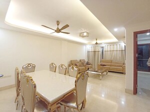 Dining area in 3 BHK Apartment at Pamposh Enclave – for Rent