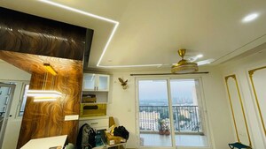 Living Room in 3 BHK Apartment at Bhartiya Nikoo Homes Phase 2, Thanisandra Main Road – for Rent