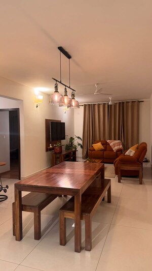 Living Room in 3 BHK Apartment at Vajram Tiara, Yelahanka – for Rent
