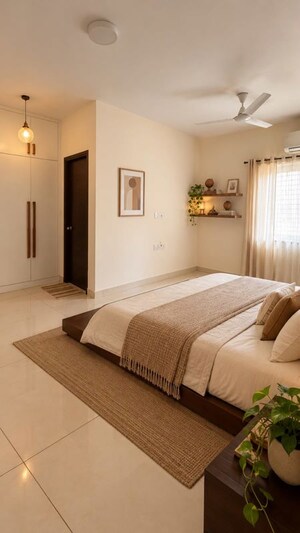 Bedroom in 3 BHK Apartment at Vajram Tiara, Yelahanka – for Rent