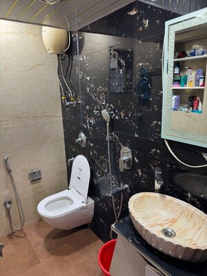 Bathroom in 2 BHK Apartment at Sai Chaturbhuj Apartment, Kharghar – for Rent