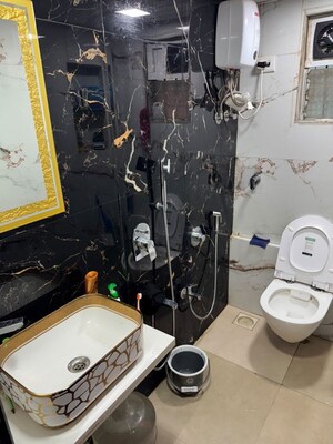 Bathroom in 2 BHK Apartment at Sai Chaturbhuj Apartment, Kharghar – for Rent