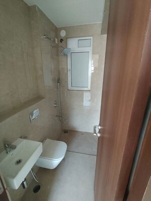 Bathroom in 1 BHK Apartment at Transcon Triumph Tower, Andheri West – for Rent