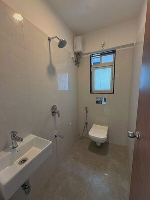 Bathroom in 1 BHK Apartment at Transcon Triumph Tower, Andheri West – for Rent