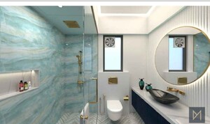 Bathroom in 3 BHK Apartment at Aum Nav Kiran, Khar West – for Rent