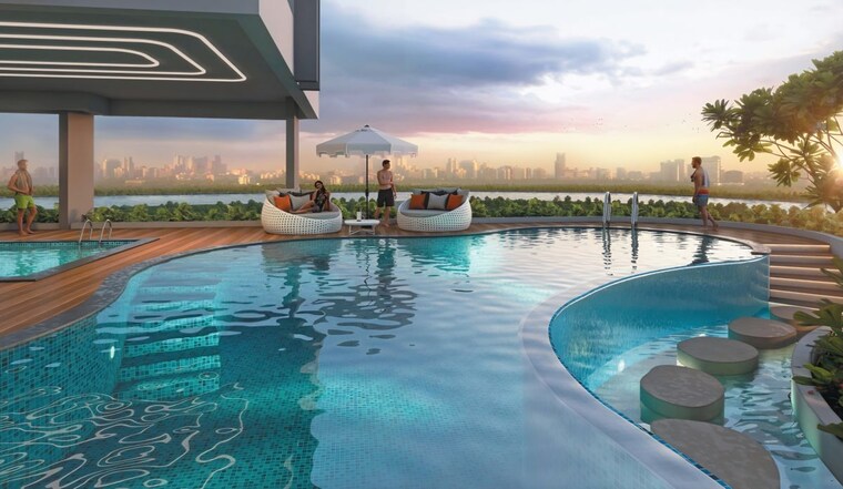 Swimming Pool, royal-morya-skydale 3 Bedroom 1369 Sq.Ft. Apartment In Thergaon Pune 10791350