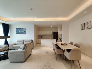 Living Room in 2 BHK Apartment at Bhartiya Leela Residences, Thanisandra Main Road – for Rent