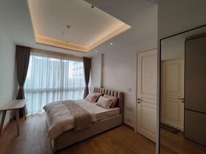 Bedroom in 2 BHK Apartment at Bhartiya Leela Residences, Thanisandra Main Road – for Rent