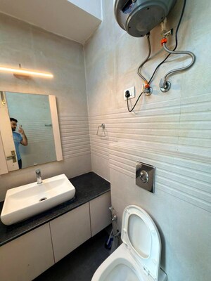 Bathroom in 1 BHK Builder Floor at Greater Kailash I – for Rent