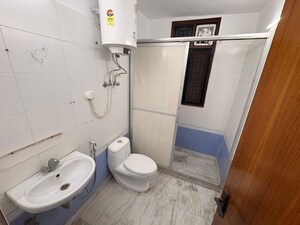 Bathroom in 3 BHK Builder Floor at Mehrauli – for Rent