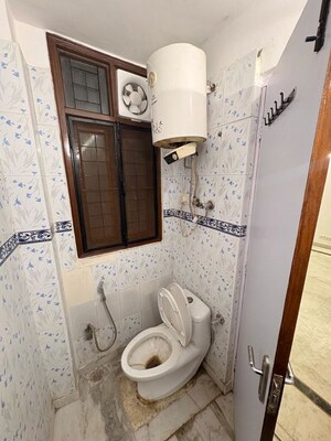 Bathroom in 3 BHK Builder Floor at Mehrauli – for Rent