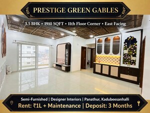 3 BHK Apartment – Exterior View View at Prestige Green Gables, Panathur - for Rent