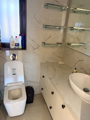 Bathroom in 3 BHK Apartment at Khar West – for Rent