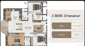 Floor Plan in 3 BHK Apartment at Mana Cresta, Sarjapur Road – for Sale