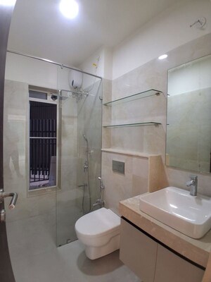 Bathroom in 2 BHK Apartment at Aurum Q Residences, Ghansoli – for Rent