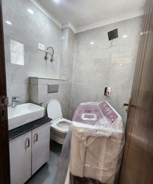 Bathroom in 2 BHK Builder Floor at Saket – for Rent