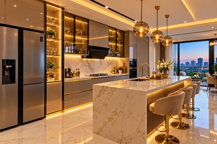 Kitchen, pinnacle-aeren-homes 3 Bedroom 1680 Sq.Ft. Apartment In Pir Machalla Zirakpur 10792777