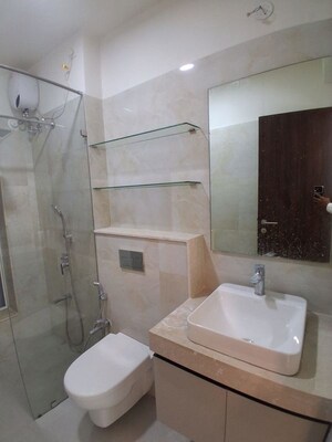 Bathroom in 3 BHK Apartment at Adhiraj Gardens, Kharghar – for Rent