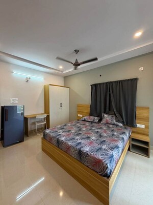 Bedroom in 1 RK Apartment at KK Residency Gachibowli, Gachibowli – for Rent