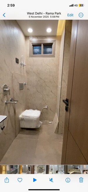Bathroom in 3 BHK Builder Floor at Uttam Nagar – for Rent