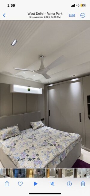 Bedroom in 3 BHK Builder Floor at Uttam Nagar – for Rent
