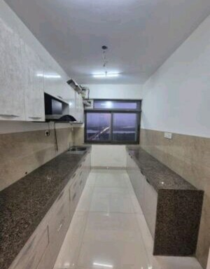 Kitchen in 2 BHK Apartment at Sunteck Signia Oceans, Airoli – for Rent