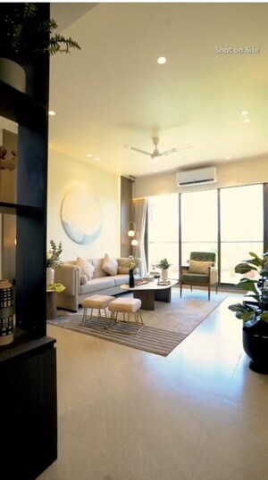 Living Room in 3 BHK Apartment at The Wadhwa Anmol Pride, Goregaon West – for Sale