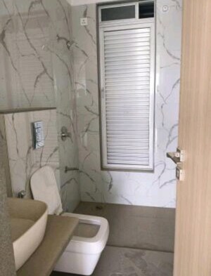Bathroom in 2 BHK Apartment at Tricity Montview, Sanpada – for Rent
