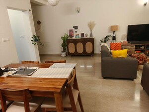 Living Room in 2.5 BHK Apartment at Prestige Misty Waters, Hebbal – for Rent