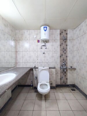 Bathroom in 3 BHK Apartment at AWHO Sandeep Vihar, Whitefield – for Rent