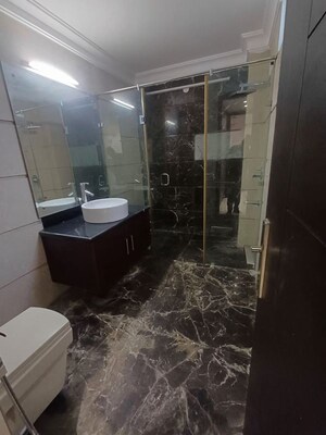 Bathroom in 4 BHK Builder Floor at Nehru Enclave – for Rent