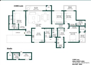 Floor Plan in 3 BHK Apartment at Godrej Woodscapes, Budigere Cross – for Sale