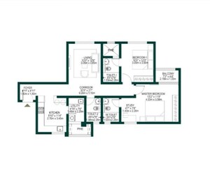 Floor Plan in 3 BHK Apartment at Godrej Woodscapes, Budigere Cross – for Sale