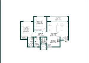 Floor Plan in 3 BHK Apartment at Godrej Woodscapes, Budigere Cross – for Sale