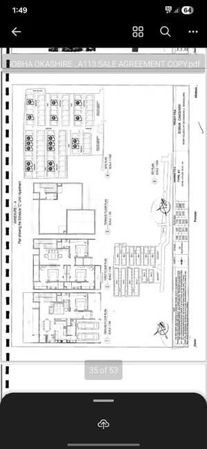 Floor Plan in 4 BHK Villa at Sobha Oakshire, Devanahalli – for Sale
