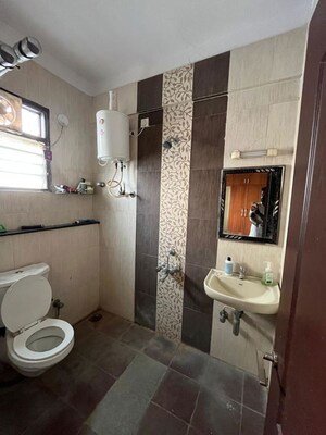 Bathroom in 3 BHK Apartment at Shilpitha Splendour, Mahadevpura – for Rent