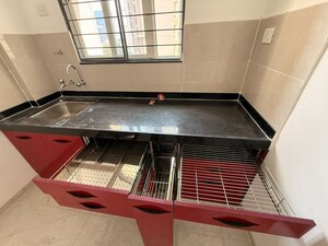 Kitchen in 1 BHK Apartment at Zen Elite, Kharadi – for Rent