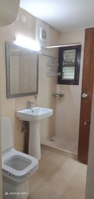 Bathroom in 3 BHK Apartment at Vasant Kunj – for Rent